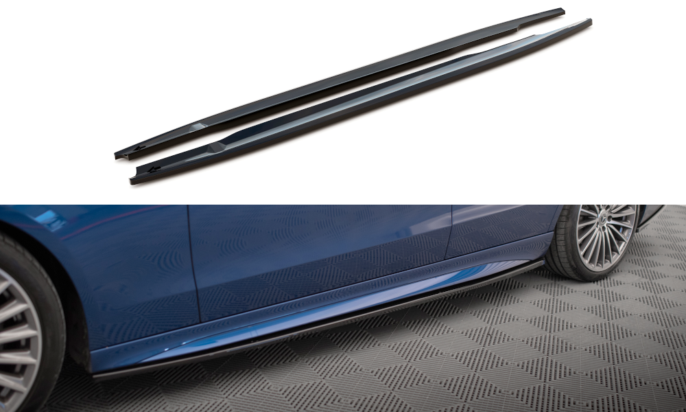 Maxton Design - Side Skirts Diffusers Mercedes Benz C-Class AMG-Line ...