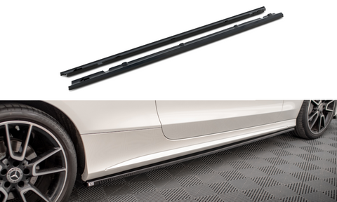 Maxton Design - Side Skirts Diffusers Mercedes Benz C-Class Coupe AMG-Line C205 (Facelift)