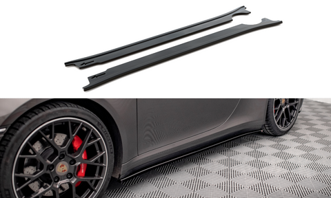 Maxton Design - Side Skirts Diffusers Porsche 911 Carrera / S / 4 / 4S/ GTS 992 (Without Sport Design Package)