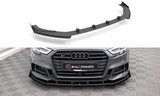 Maxton Design - Street Pro Front Splitter V.1 + Flaps Audi S3 & A3 S-Line Sportback 8V Facelift Front Spoiler Maxton Design royalty-bespoke.myshopify.com