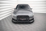 Maxton Design - Street Pro Front Splitter V.1 + Flaps Audi S3 & A3 S-Line Sportback 8V Facelift Front Spoiler Maxton Design royalty-bespoke.myshopify.com