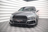 Maxton Design - Street Pro Front Splitter V.1 + Flaps Audi S3 & A3 S-Line Sportback 8V Facelift Front Spoiler Maxton Design royalty-bespoke.myshopify.com