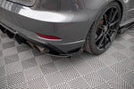 Maxton Design - Street Pro Rear Side Splitters + Flaps Audi S3 Sportback 8V Facelift