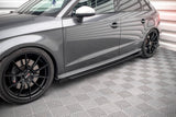 Maxton Design - Street Pro Side Skirts Diffusers + Flaps Audi S3 & A3 S-Line Sportback 8V Facelift Side Skirts Diffusers Maxton Design royalty-bespoke.myshopify.com