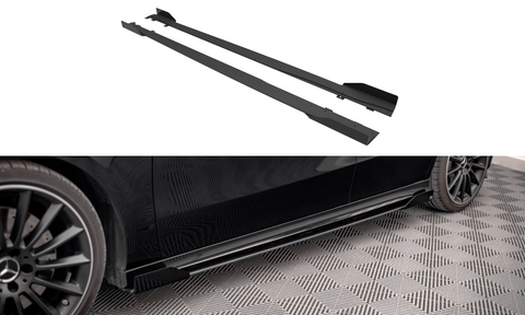 Maxton Design - Street Pro Side Skirts Diffusers + Flaps Mercedes A35 AMG / AMG-Line Aero Pack W177