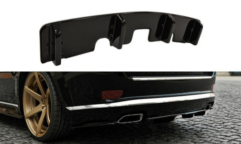 Maxton Design - Central Rear Splitter (with vertical bars) Jeep Grand Cherokee WK2 Summit (Facelift)