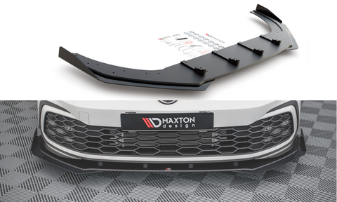 Maxton Design - Racing Durability Front Splitter + Flaps Volkswagen Golf GTI / R-Line MK8