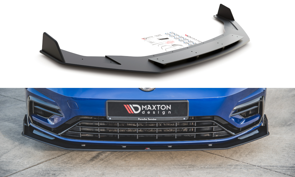 Maxton Design - Racing Durability Front Splitter V.2 Volkswagen Golf R ...