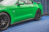 Maxton Design - Side Skirts Diffusers + Flaps Ford Mustang GT MK6 (Facelift)