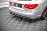 Maxton Design - Central Rear Splitter (with vertical bars) Mercedes Benz C-Class W205 Rear Diffuser Maxton Design royalty-bespoke.myshopify.com